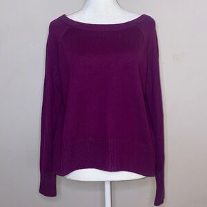 Lou & Grey Ballet Neck Sweater - Plum Berry